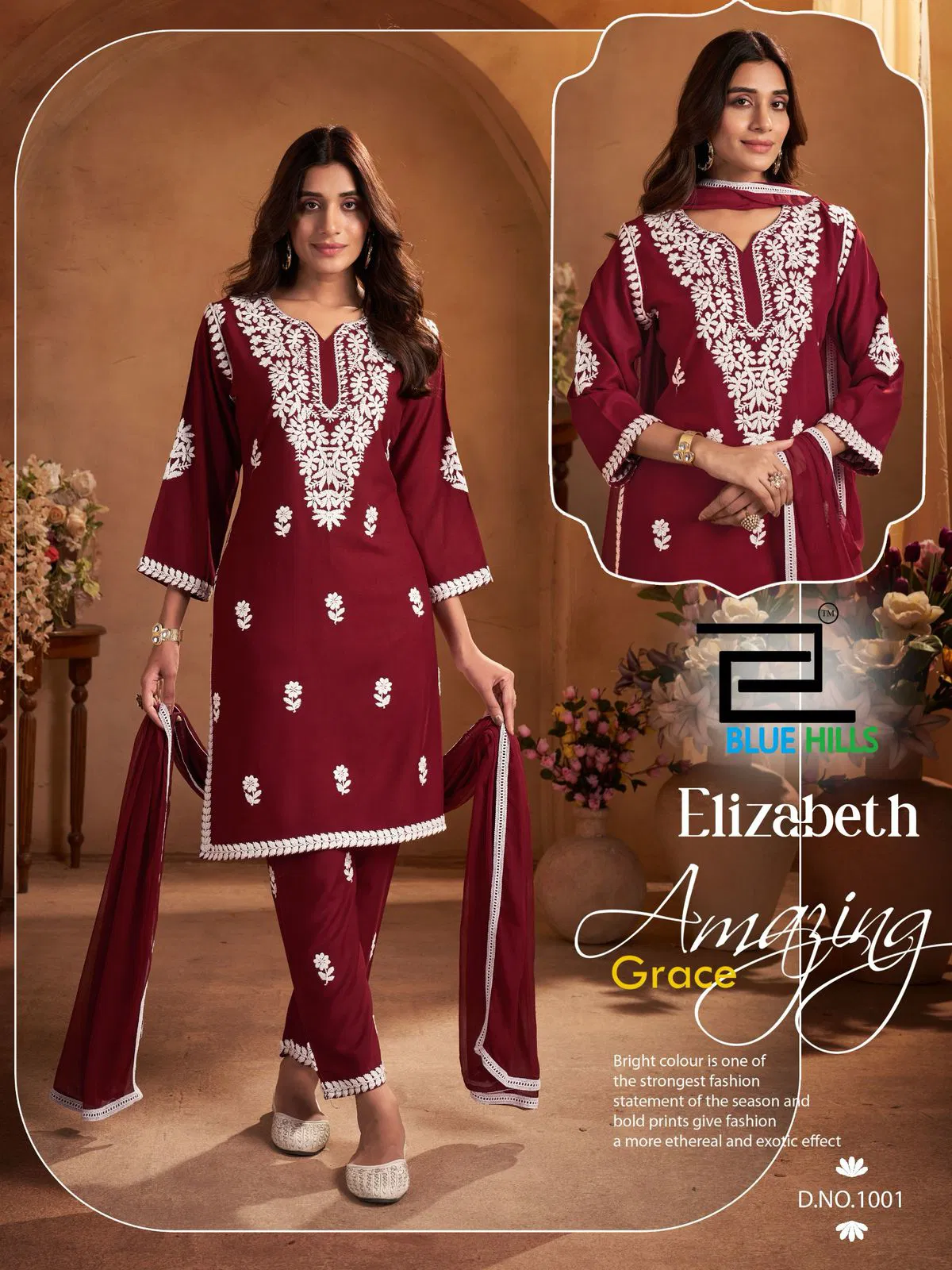 Elizabeth By Blue Hills Rayon Kurtis With Bottom Dupatta Wholesale In India